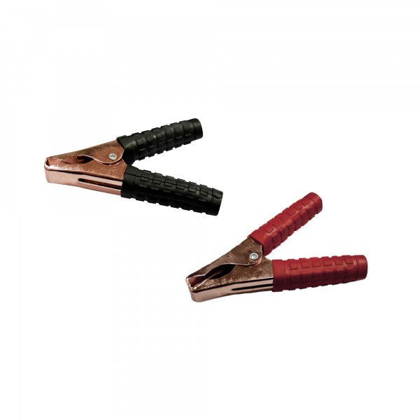 Pinza bateria 160mm.500 a.negra/roja 2u.