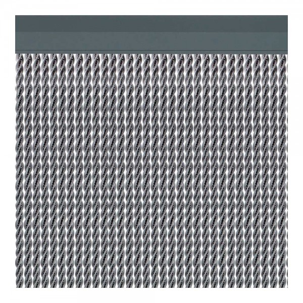 Cortina para puerta modelo manacor color plata 90 x 210 cm