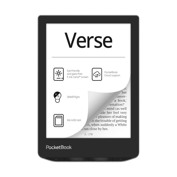 Pocketbook verse mist grey / lector de libros electrónicos 6" 8gb