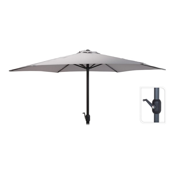 Parasol para jardín, gris claro, ø300 x 248 cm