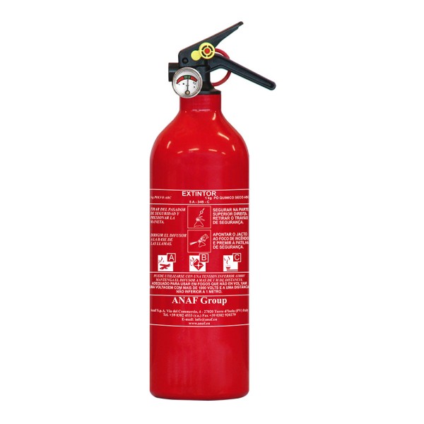 Extintor polvo 1kg fuegos abc