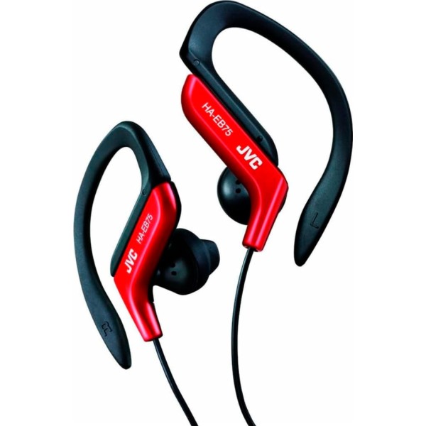 Jvc ha-eb75 red / auriculares deportivos con gancho de sujeción ajustable