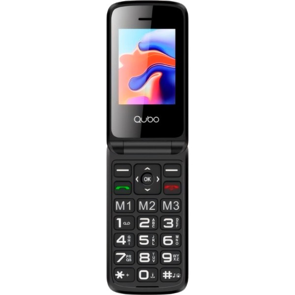 Qubo senior x-247 bk 4g negro / móvil 2.31"