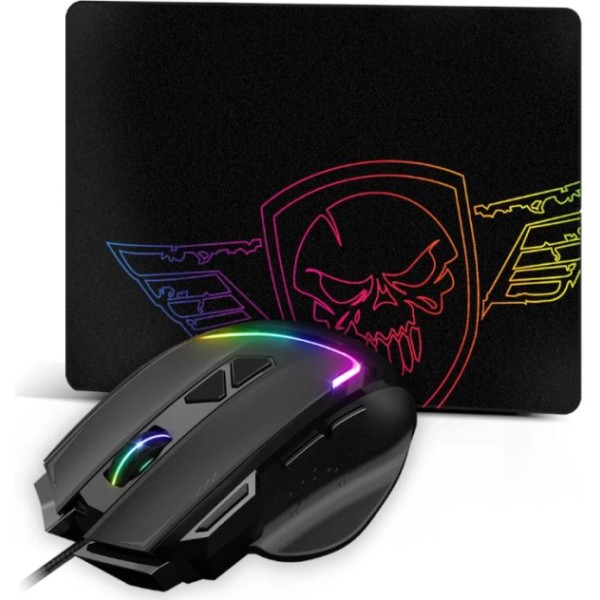 Spirit of gamer ratón pro m3 rgb + alfombrilla